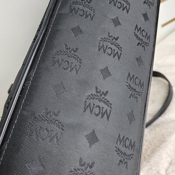 MCM Black Viseto Nylon/Chained Tote - Picture 9 of 17